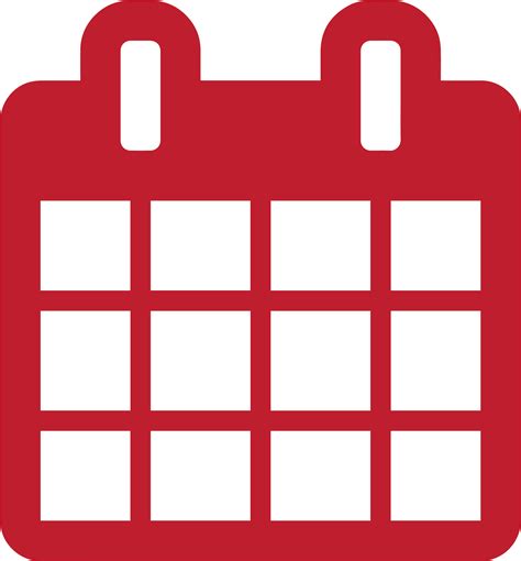 Download Calendar Calendar Icon Vector Red Clipart Png Download Pikpng