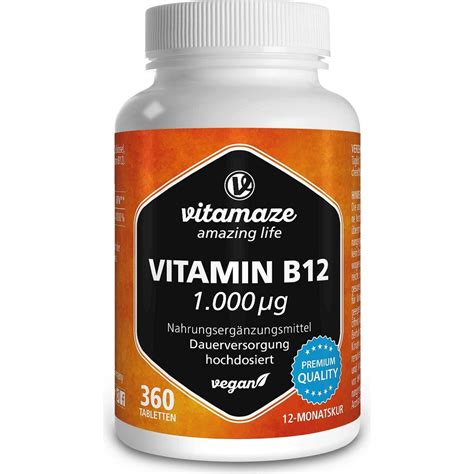 Vitamin B12 1000 µg Vitamaze VitalAbo Online Shop Europe