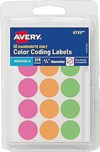 Avery Etiquetas extraíbles con codificación de colores etiquetas