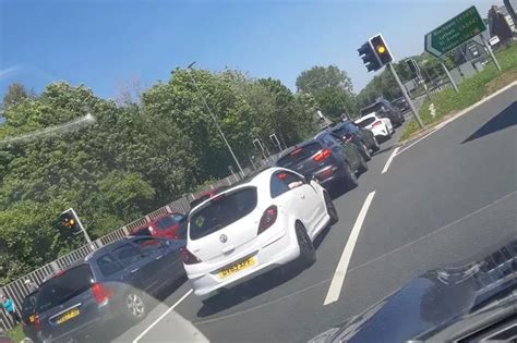 Penwortham Traffic Chaos After Four Car Crash On Flyover Towards