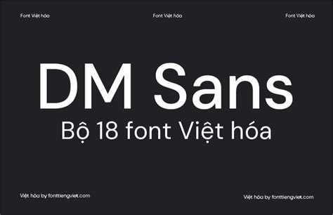 Shop Font Bộ 18 Font Việt Hóa 1ftv Vip Dm Sans