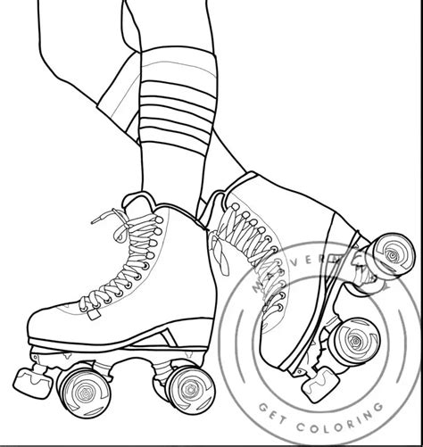 Roller Skate Coloring Pages Coloring Cool