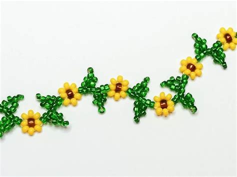 Beading Tutorial Daisy Chain Beaded Bracelet How To Make Etsy Seed