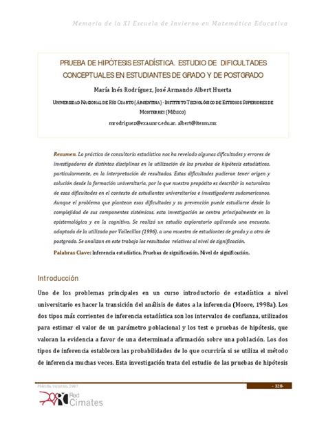 Hipotesis Estadistica | PDF | Estadísticas | Prueba de hipótesis ...