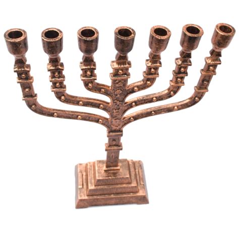 Menorah Hanukkah Branches Hanuka Special Jerusalem Design Copper