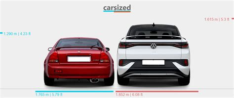 Dimensions Honda Prelude 1991 1997 Vs Volkswagen ID 5 2021 Present