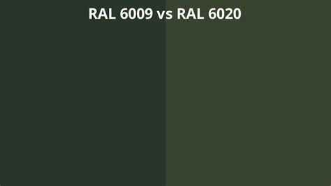 Ral 6009 Vs 6020 Ral Colour Chart Uk