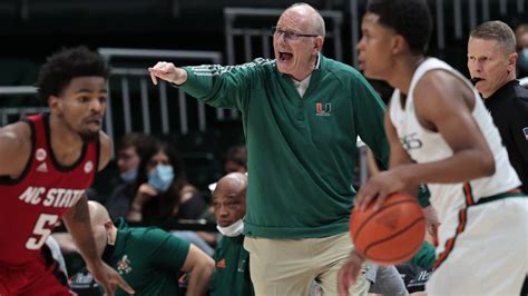 Miami Hurricanes Coach Jim Larranaga Silencing Critics Miami Herald