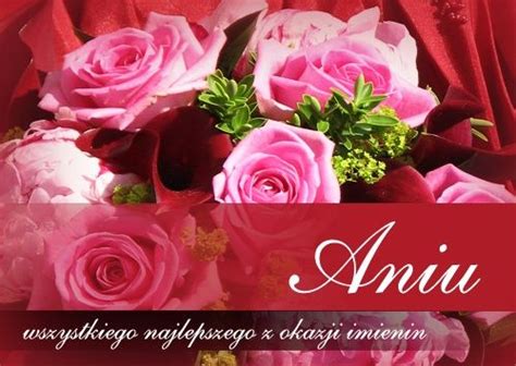 Aniu Wszystkiego Najlepszego Z Okazji Imienin Rose Flowers Name Day