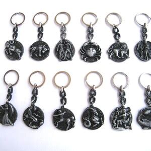 Libra Keychain Zodiac Keyring Horoscope Jewelry Libra Gift Idea