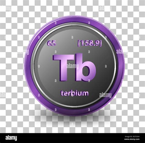 Terbium Chemical Element Chemical Symbol With Atomic Number And Atomic