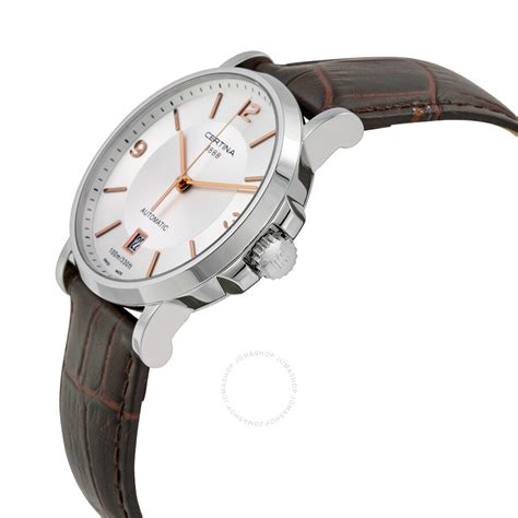 Certina Ds Caimano Automatic Silver Dial Brown Leather Men S Watch C