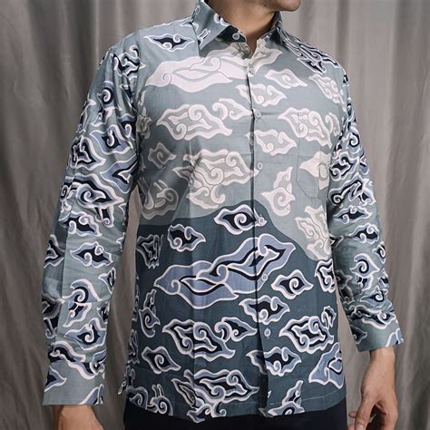 Jual Kemeja Batik Pria Motif Akatsuki Salice Paolo Reguler Lengan