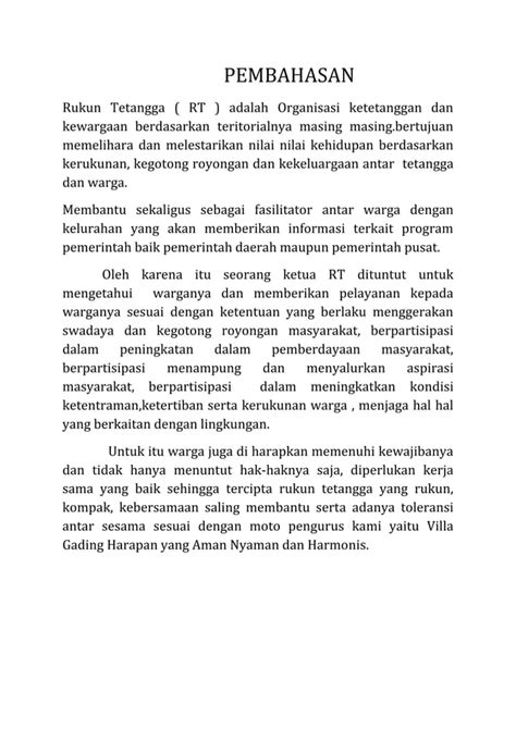 Laporan Pertanggung Jawaban Rt Pdf