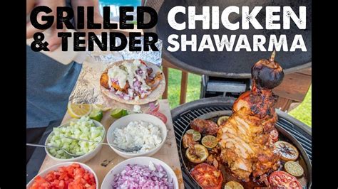 Grilled Chicken Shawarma Using The Trompo King On The Kamado Joe Youtube Grilled Chicken