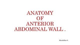 Anterior Abdominal Wall Ppt