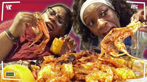 Huge Seafood Boil‼️🦀🍤🥚🌽 First Sponsored Mukbang 🔥 W Ridinwithchevy