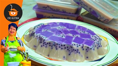 Milky Ube Sago T Gulaman Jelly Dessert Easy Gulaman Dessert Pang