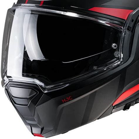 Capacete Hjc I Beis Preto Vermelho Cinza Chumbo Articulado