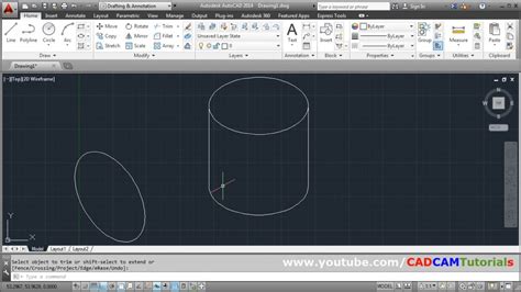 How To Draw Circle And Cylinder In Isometric View In Autocad Youtube