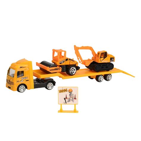 Crane Trailer Tow Truck Toy,Alloy Diecasts Vehicle Pull Back Truck,Car ...