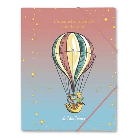 Carpeta De Solapas Kiub El Principito En Un Globo 24x32cm