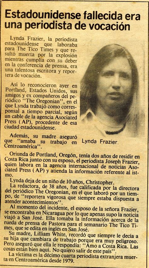 Atentado De La Penca En Recuerdo De Linda Frazier Evelio Sequeira Y