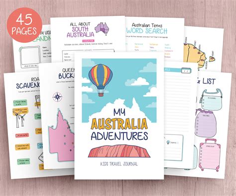 Australia Kids Travel Journal My Australia Travel Adventures Printable ...