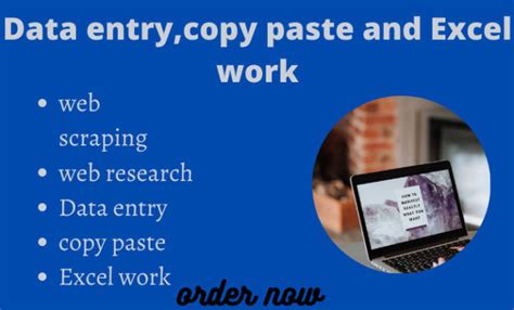 Do Data Entry Typing Copy Paste Excel And Web Research Work By