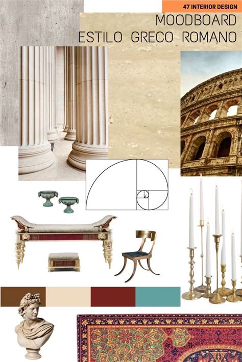 Referências Estilo Greco Romano Interior design mood board