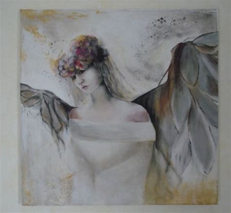 Blumenengel Hommage An Elvira Amrhein 2012 Painting Angel Artwork