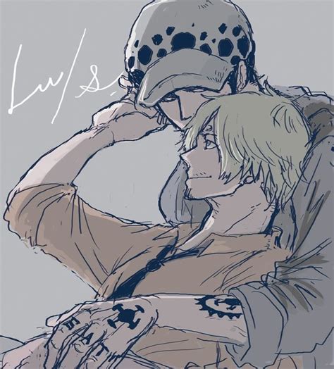 Law X Sanji One Piece Ship Lawsan One Piece Ship One Piece Fanart Anime