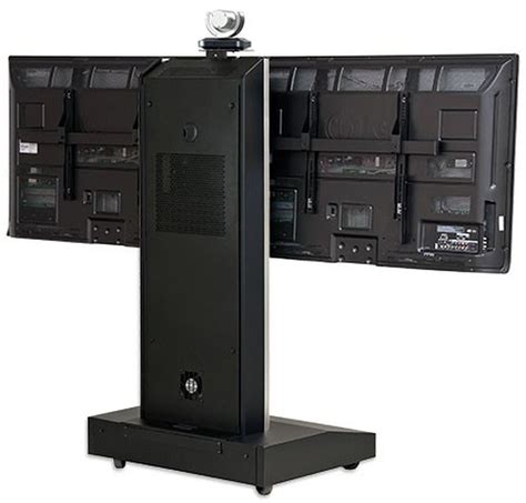 Avf Tp1000 D Mobile Vtc Stand For Dual 32 To 70 Displays Black Conference Room Av