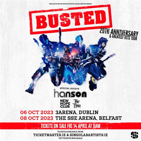 Busted Announce Shows For 3Arena, Dublin And SSE Arena, Belfast As Part ...