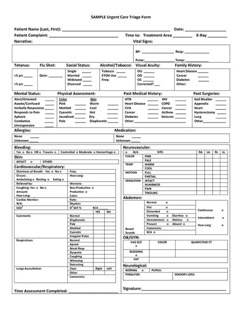 Free Er Triage Templates Invitation Templates Emergency Room