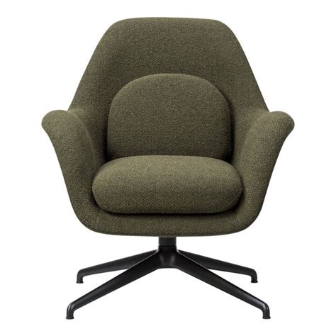 Fredericia Furniture Swoon Lounge Swivel Chair Petit Fabric Shell