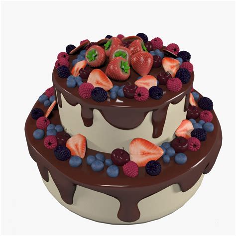 Sweet Berry Cake 3d Model 15 Unknown Fbx Obj 3ds Max Free3d