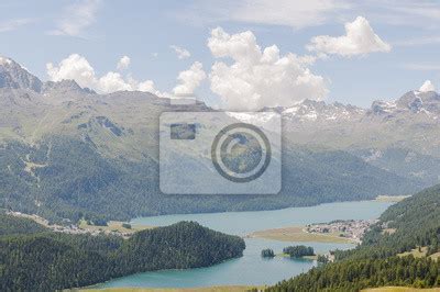 Silvaplana Dorf Silvaplanersee Surlej See Seenplatte Corvatsch