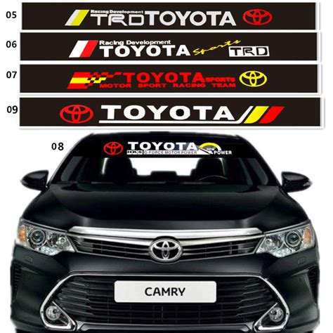 Toyota sticker Car Front Behind Rear Windshield Motorsport Letters ...