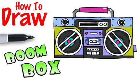 Cool Boombox Drawing