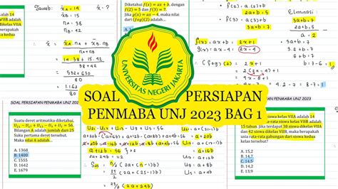 Penmaba Unj Bahas Soal Ujian Mandiri Unj Tipe Soal Mtk Yg Sring