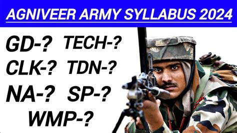 Agniveer Indian Army Syllabus Agniveer Indian Army Gd Tech Clk