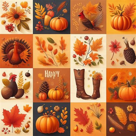 Premium Photo | Happy thanksgiving day with fall decorations autumn ...