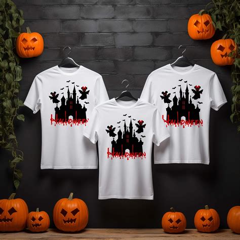 Halloween Themed Disney Shirt, Mickey Disney Castle Tees, Disney Castle ...