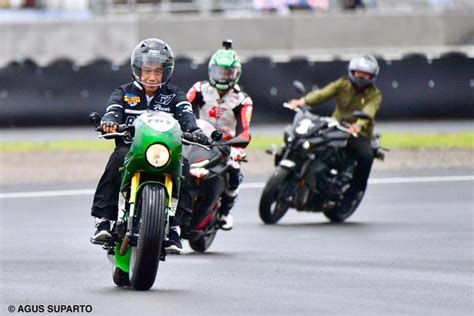 Foto VIDEO Jelang WSBK Presiden Joko Widodo Jajal Sirkuit Mandalika