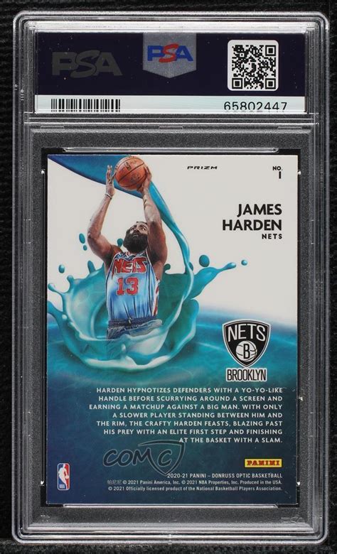 2020 21 Panini Donruss Optic Splash Red Wave Prizm 1 James Harden