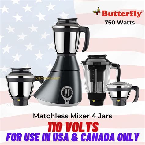 Butterfly 750W Mixer Grinder With 4 Jars 110 V Send Indian Sweets