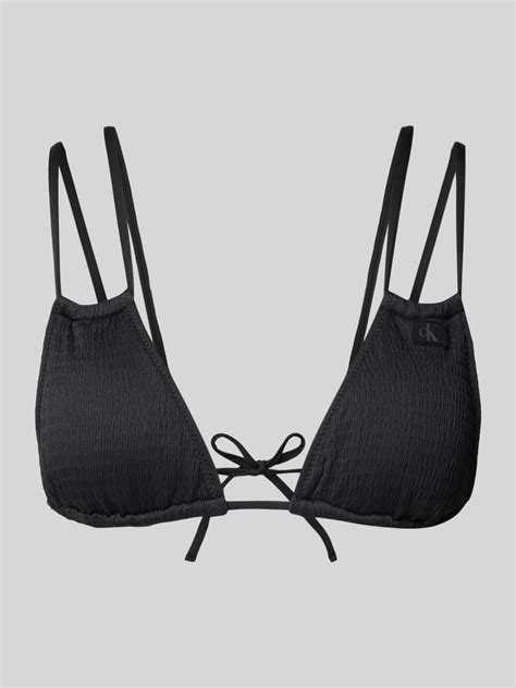 Calvin Klein Underwear Bikini Oberteil Mit Strukturmuster Modell TRIANGLE Black Online Kaufen