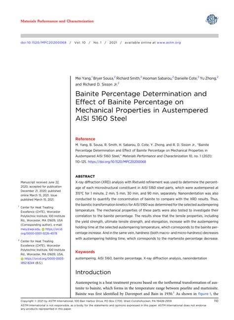 (PDF) Bainite Percentage Determination and Effect of Bainite Percentage ...