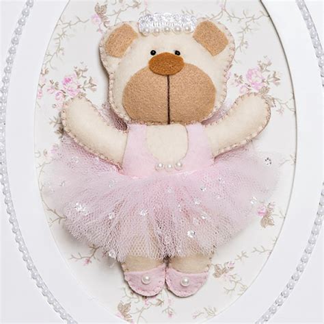 Quadrinho Quadro Ursinha Beb Ursa Bailarina Rosa P Rolas R